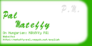 pal mateffy business card